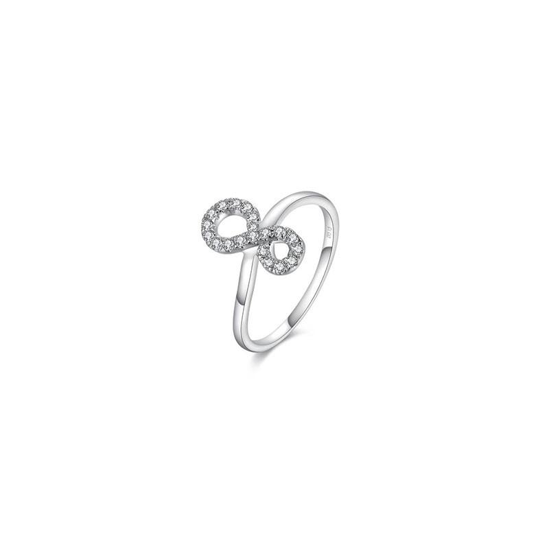 18k Gold Infinity Diamond Ring - Genevieve Collection