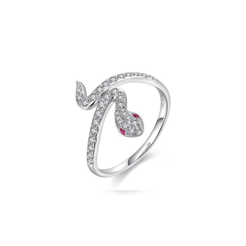 18k Gold Snake Midi Ring - Genevieve Collection