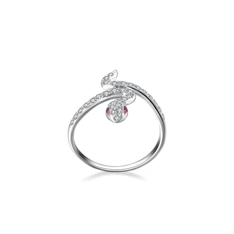 18k Gold Snake Midi Ring - Genevieve Collection
