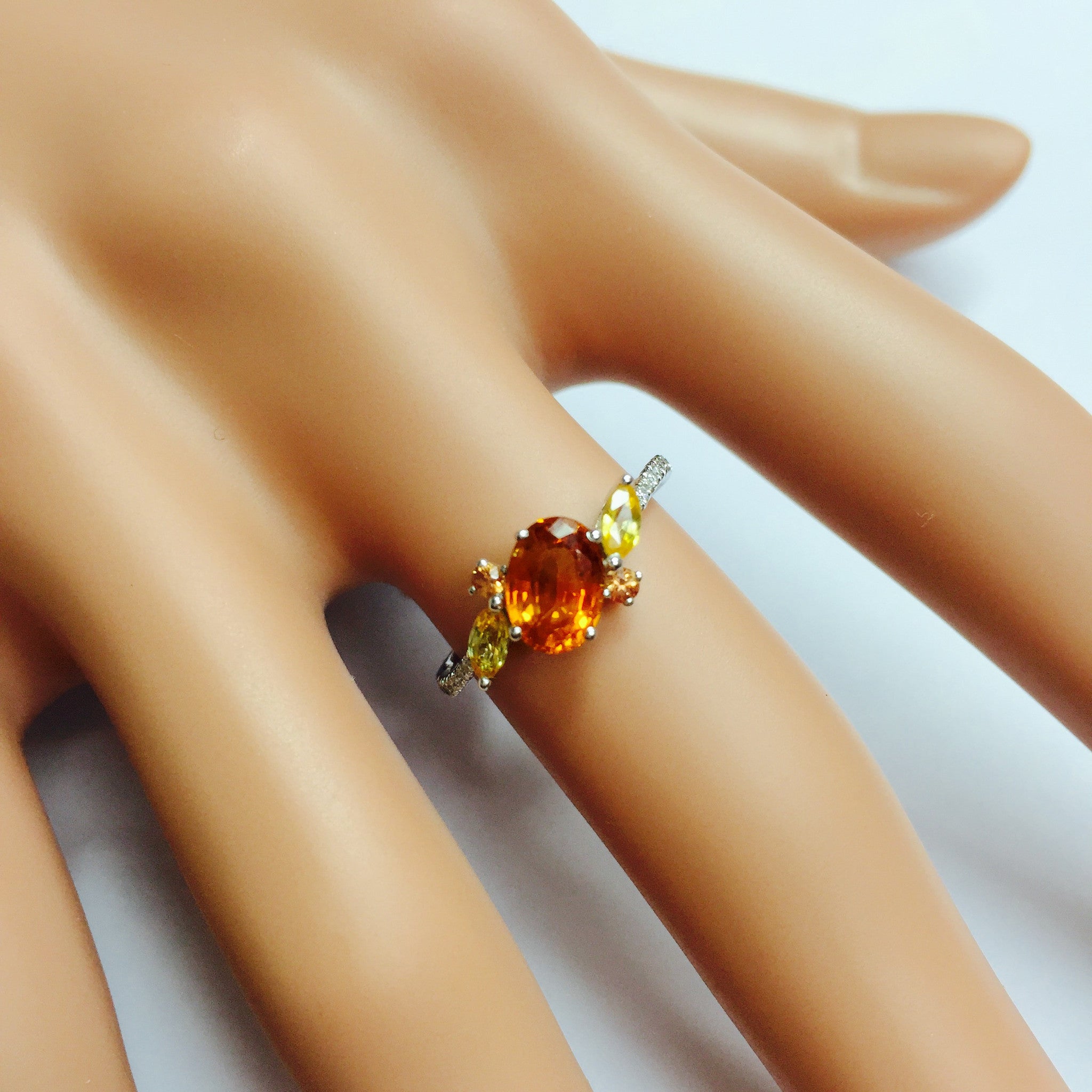 18k Gold Sapphire Passion Ring - Genevieve Collection