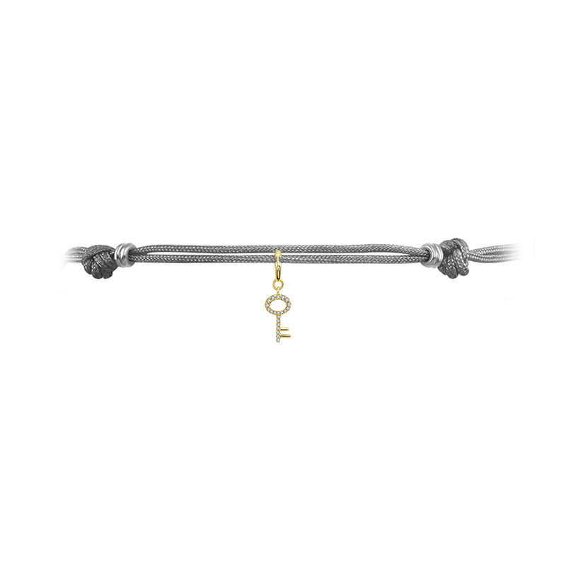 18k Gold Key Shape Diamond Charms - Genevieve Collection