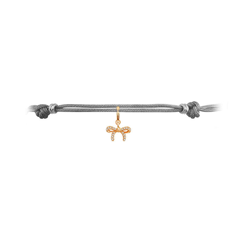 18k Gold Ribbon Bow Diamond Charms - Genevieve Collection
