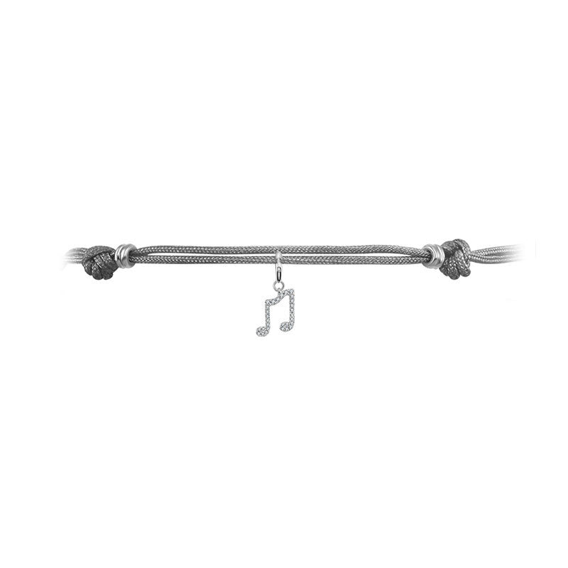18k Gold Double Eighth Note Sign Diamond Charms - Genevieve Collection