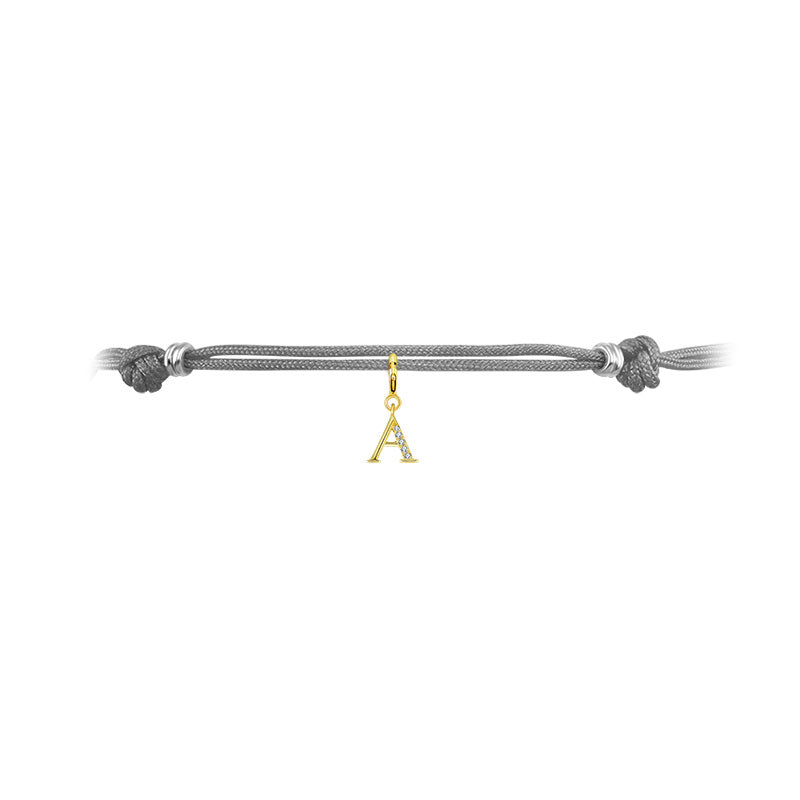 18k Gold Letter "A" Diamond Charms - Genevieve Collection