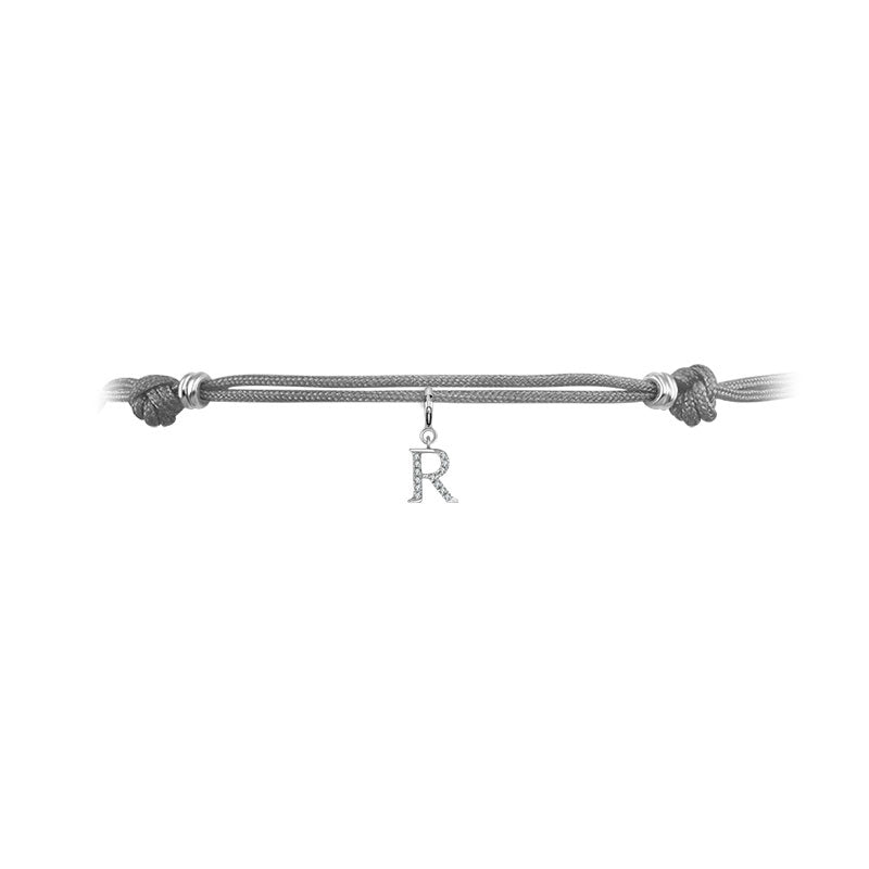 18k Gold Letter "R" Diamond Charms - Genevieve Collection