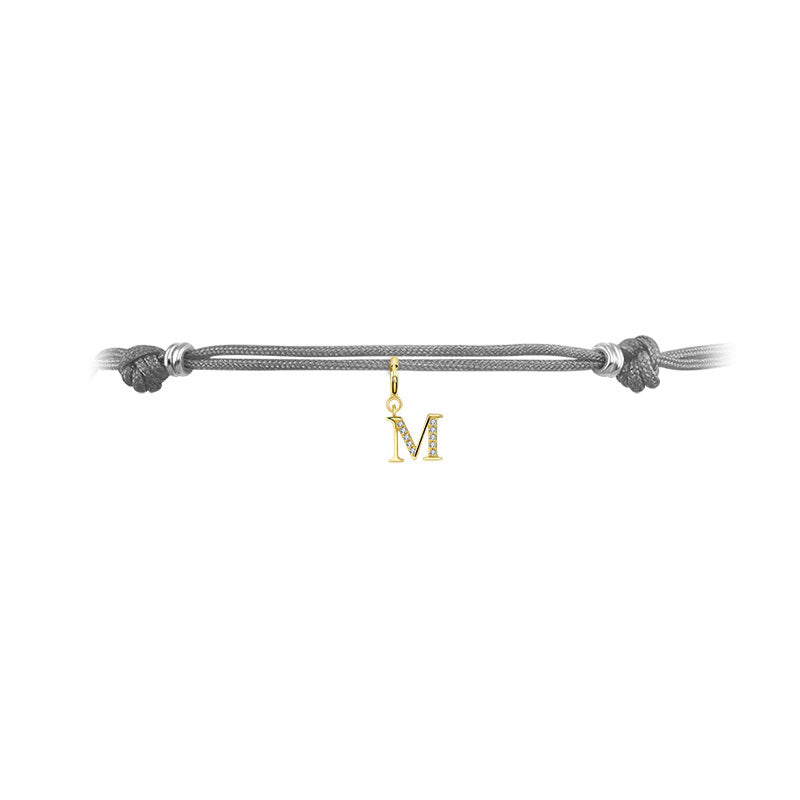 18k Gold Letter "M" Diamond Charms - Genevieve Collection