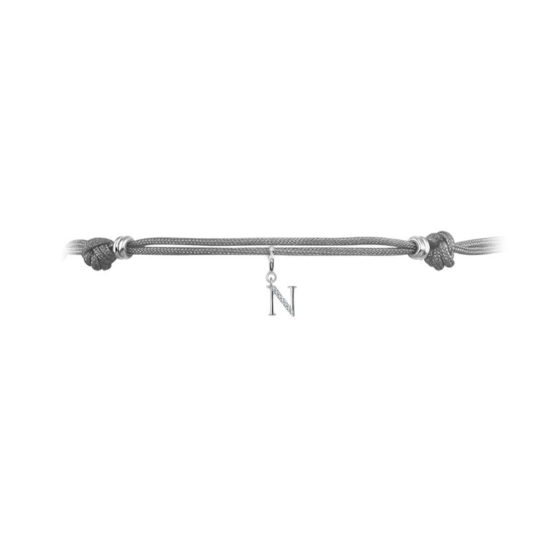 18k Gold Letter "N" Diamond Charms - Genevieve Collection