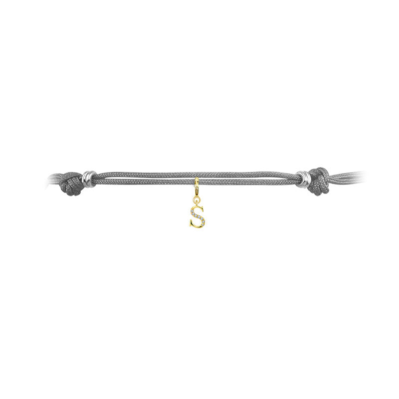18k Gold Letter "S" Diamond Charms - Genevieve Collection