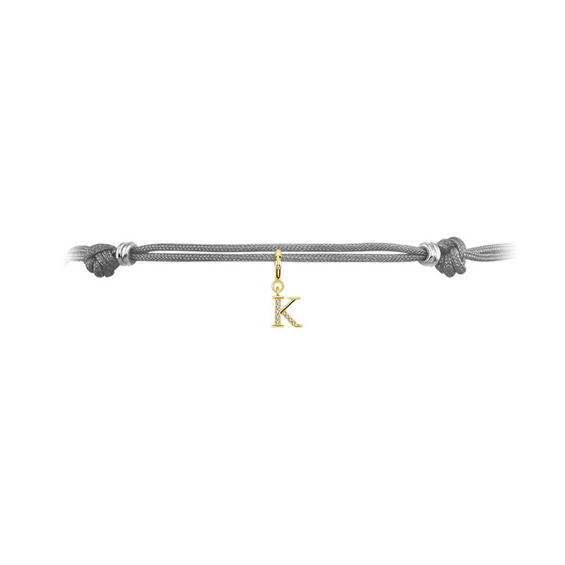 18k Gold Letter "K" Diamond Charms - Genevieve Collection