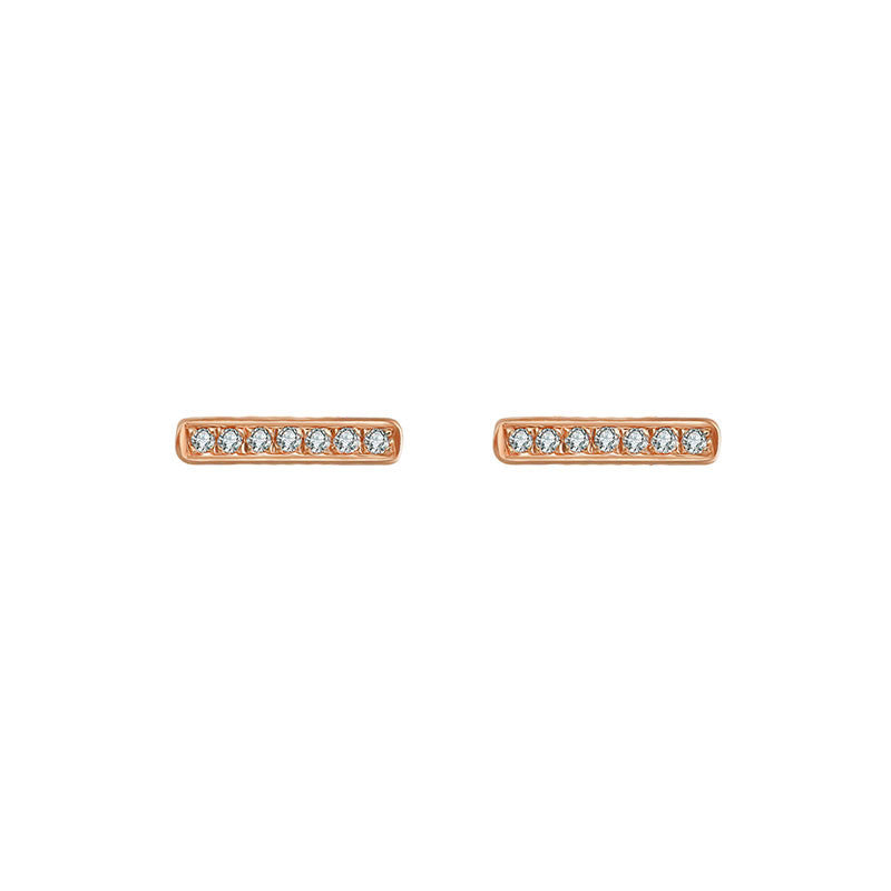 18k Gold Line Shape Diamond Earring - Genevieve Collection