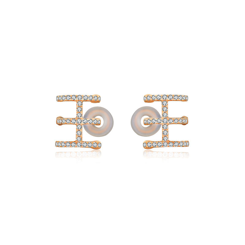 18k Gold Triple Line Diamond Ear Cuff - Genevieve Collection