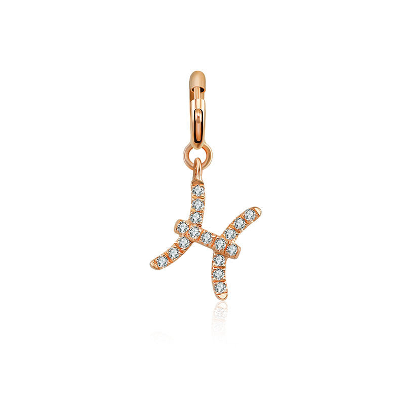 18k Gold Pisces Zodiac Sign Diamond Charms - Genevieve Collection