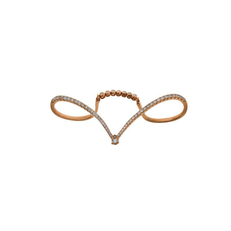 18k Gold Venus Triple Ring - Genevieve Collection