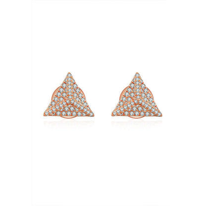 18k Gold Tetrahedron Diamond Earring - Genevieve Collection