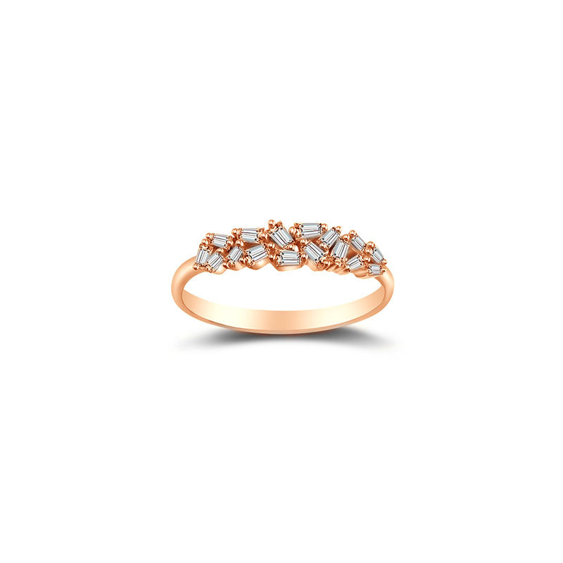 18k Gold Irregular Shape Diamond Ring - Genevieve Collection