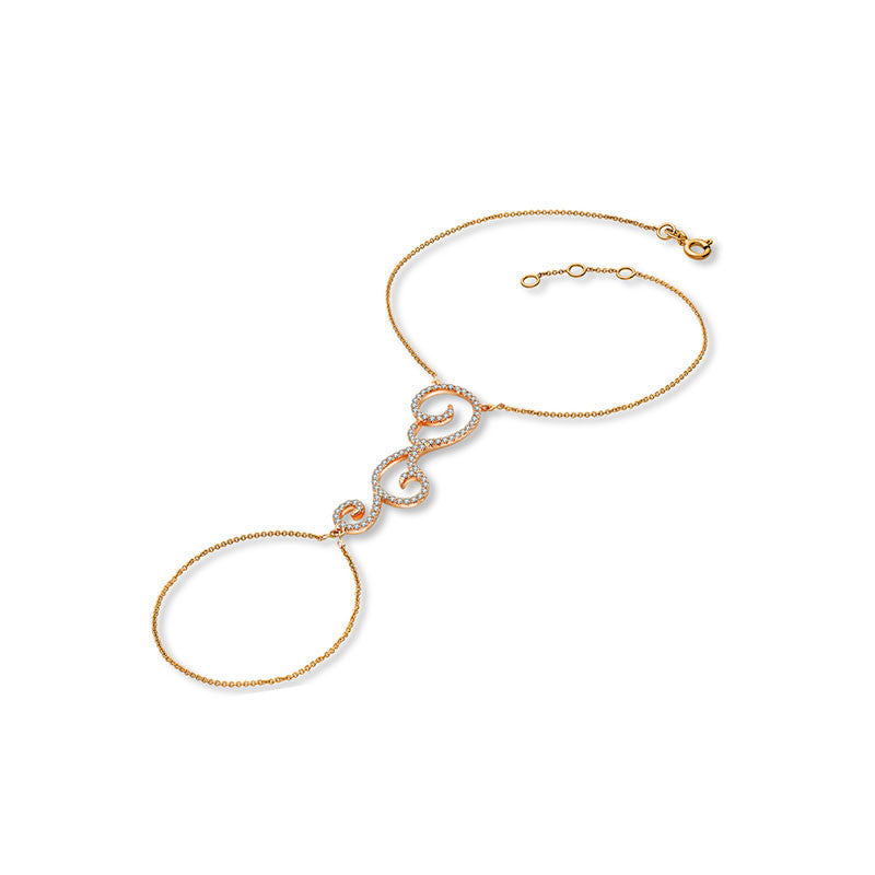 18k Gold Bohemian Style 2 Way Diamond Bracelet - Genevieve Collection