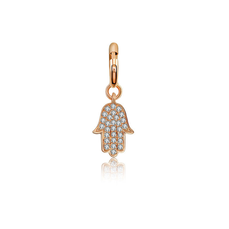 18k Gold Hand Shape Diamond Charms - Genevieve Collection