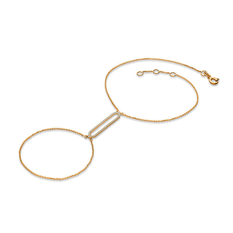 18k Gold Hexagonal Shape 2 Way Diamond Bracelet - Genevieve Collection