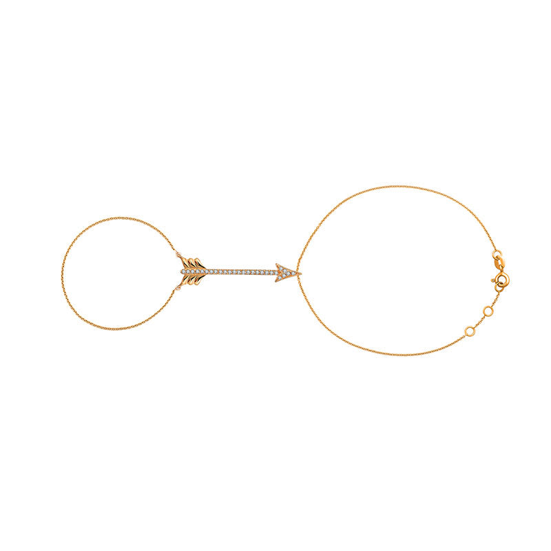 18k Gold Arrow Shape 2 Way Diamond Bracelet - Genevieve Collection