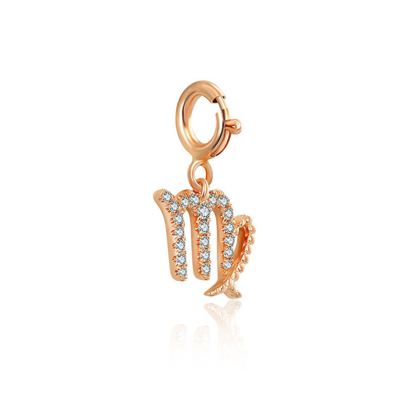18k Gold Virgo Zodiac Sign Diamond Charms - Genevieve Collection