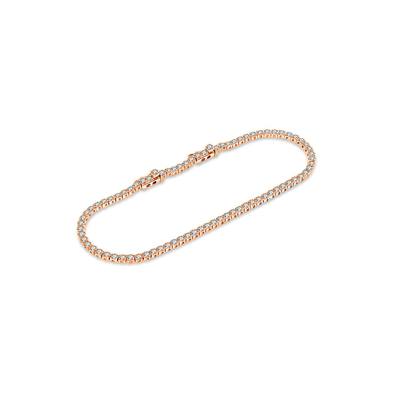 18K Gold 2.3 Carat Tennis Diamond Bracelet - Genevieve Collection