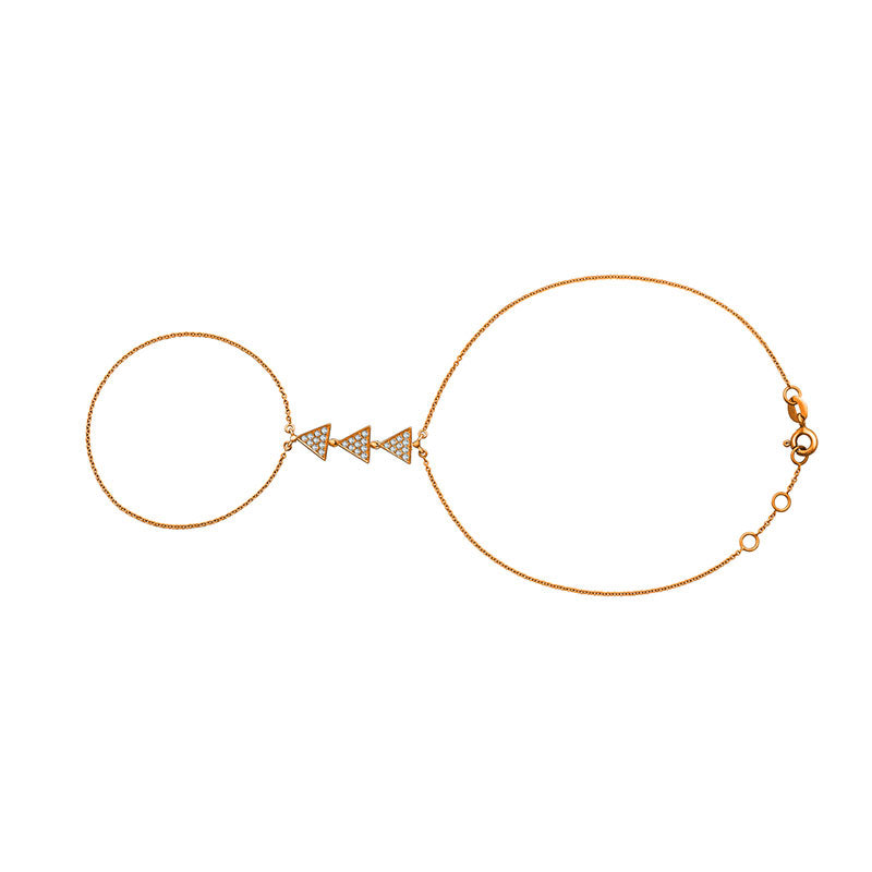 18k Gold Arrow Shape 2 Way Diamond Bracelet - Genevieve Collection