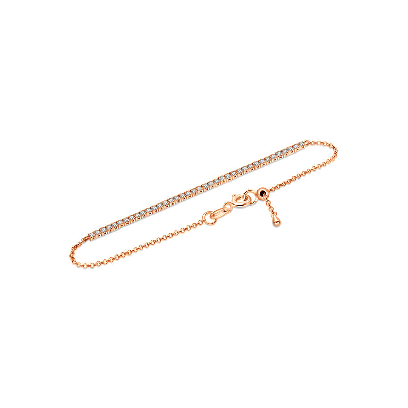 18k Gold 0.5 Carat Half Tennis Diamond Bracelet - Genevieve Collection