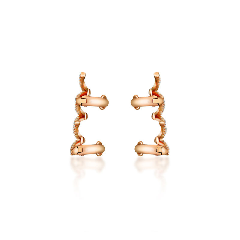 18k Gold Zigzag Diamond Ear Cuff - Genevieve Collection