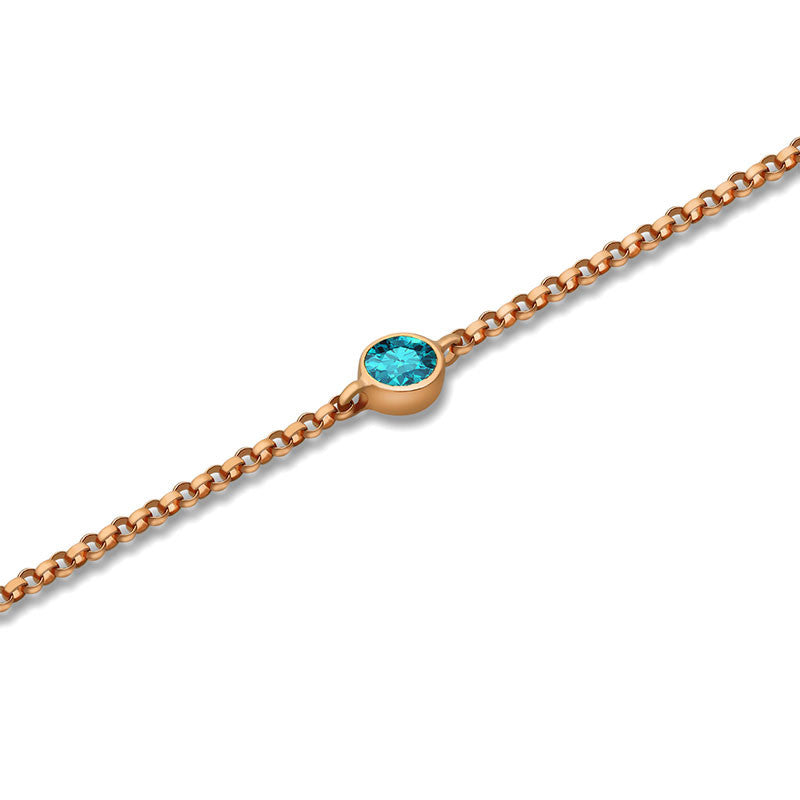 18k Gold December Birthstone Topaz Bracelet - Genevieve Collection