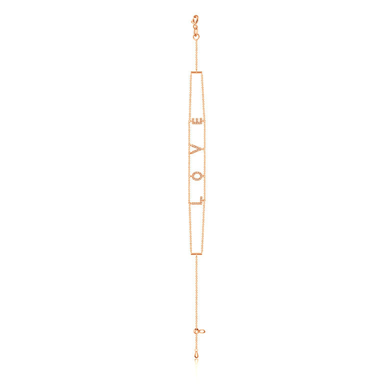 18k Gold "Love" Diamond Bracelet - Genevieve Collection
