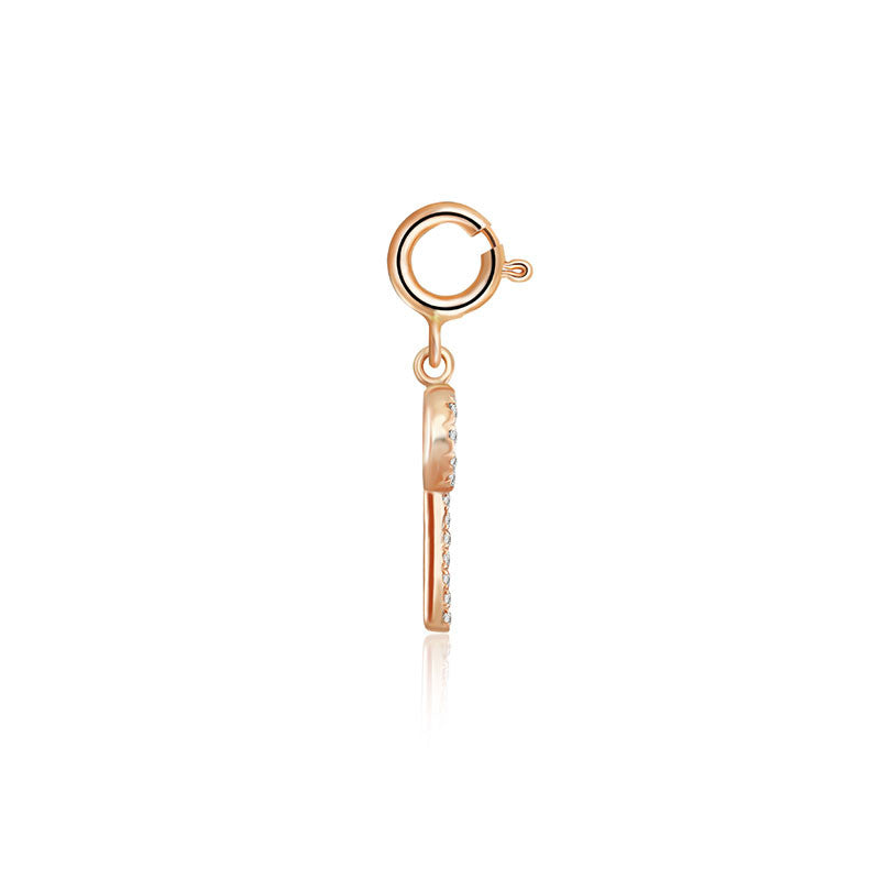 18k Gold Key Shape Diamond Charms - Genevieve Collection