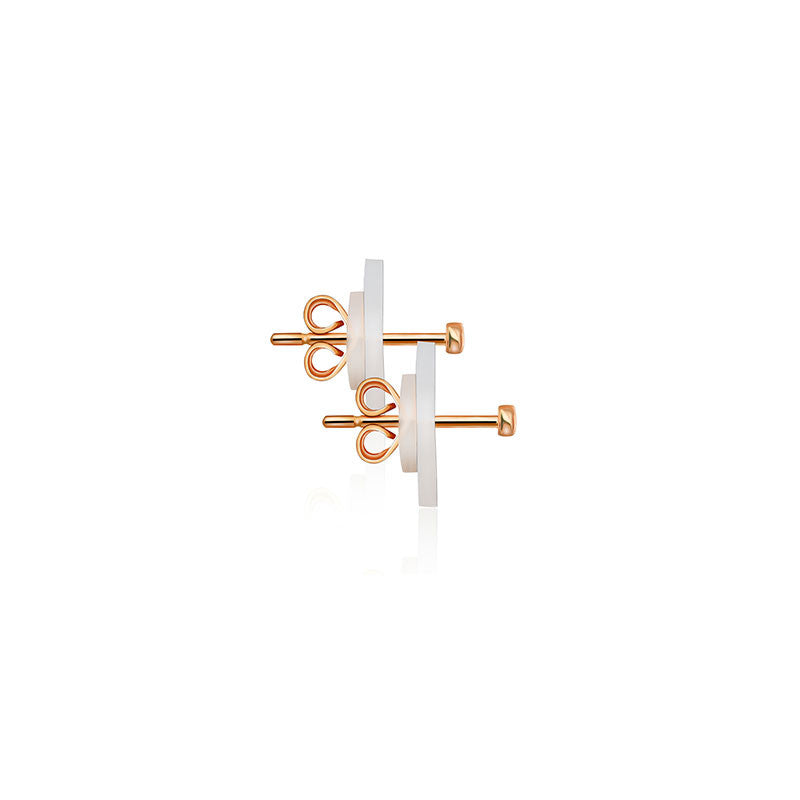 18k Gold Line Shape Diamond Earring - Genevieve Collection