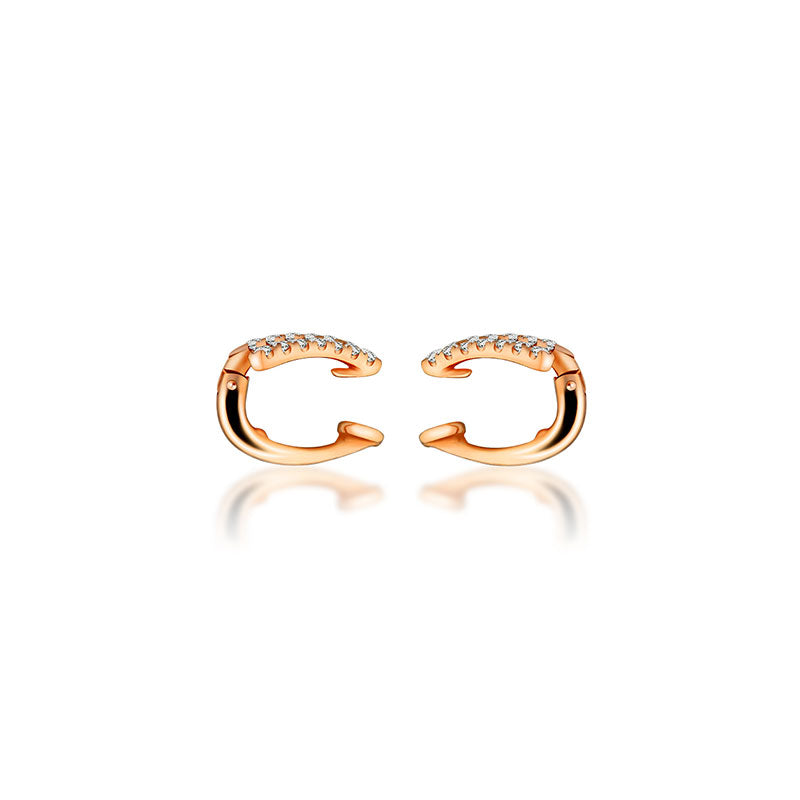 18k Gold Zigzag Diamond Ear Cuff - Genevieve Collection
