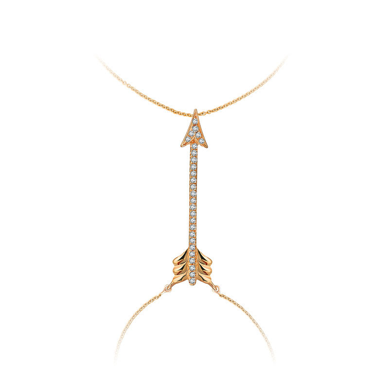 18k Gold Arrow Shape 2 Way Diamond Bracelet - Genevieve Collection