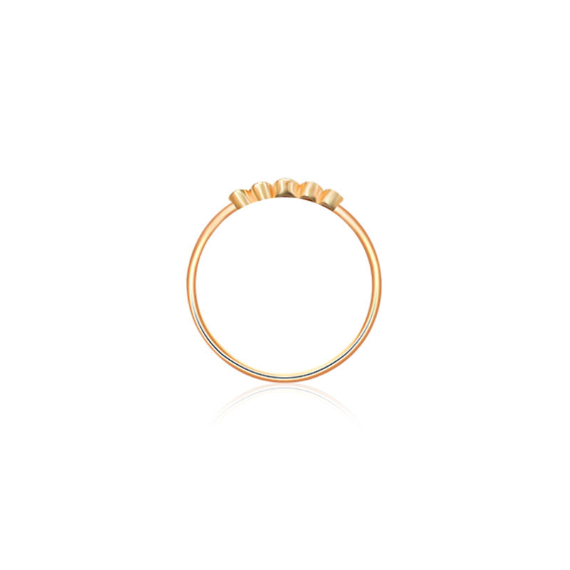 18k Gold Polka Dot Diamond Ring - Genevieve Collection