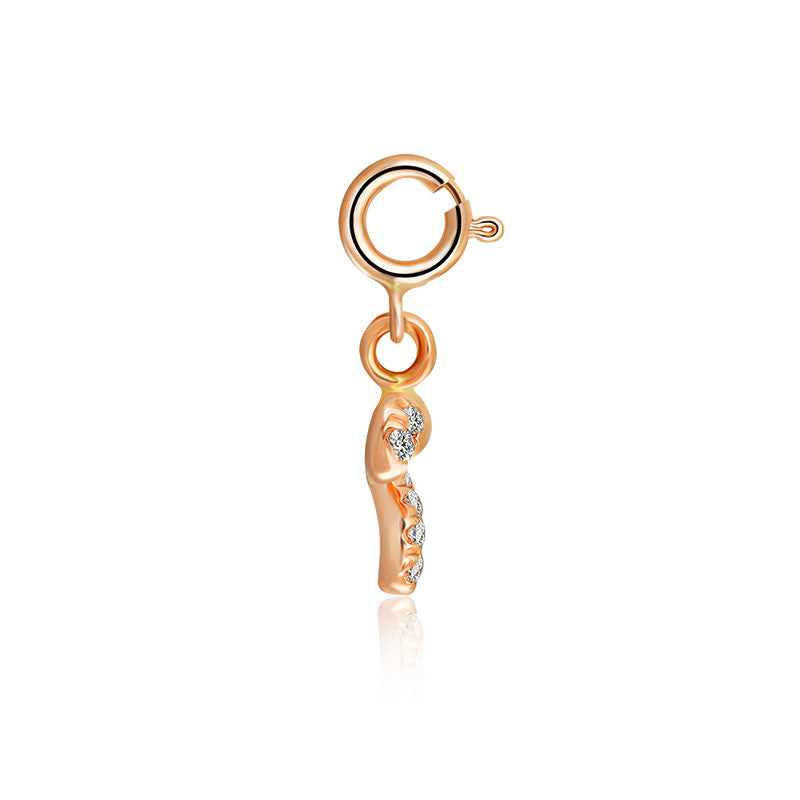 18k Gold Ribbon Bow Diamond Charms - Genevieve Collection