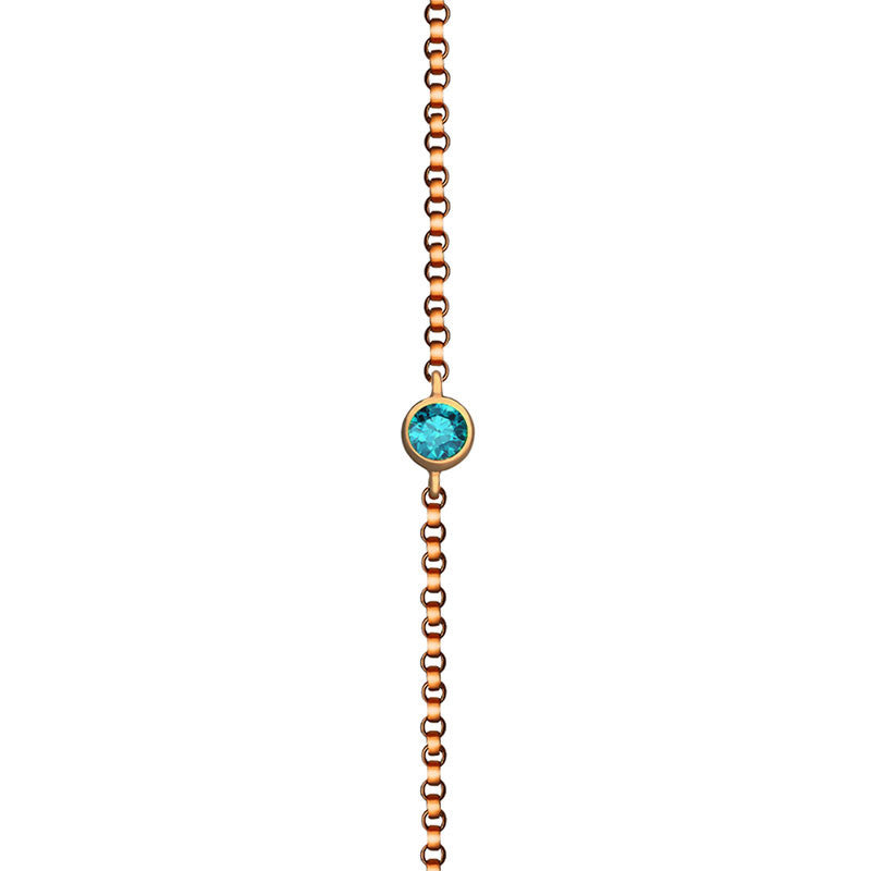 18k Gold December Birthstone Topaz Bracelet - Genevieve Collection