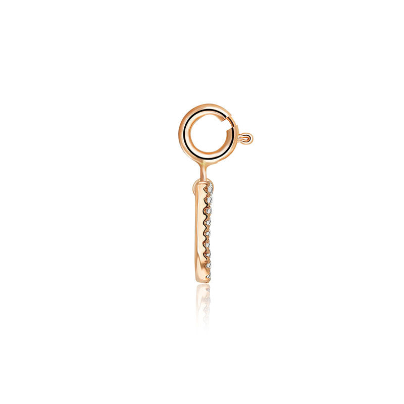 18k Gold Double Eighth Note Sign Diamond Charms - Genevieve Collection