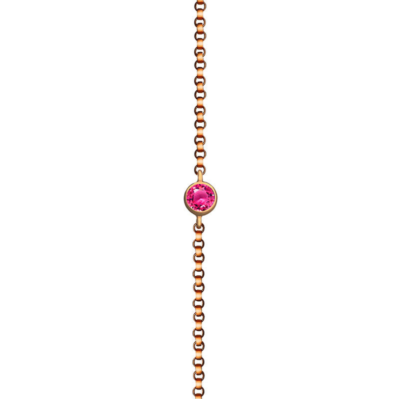18k Gold October Birthstone Tourmaline Bracelet - Genevieve Collection