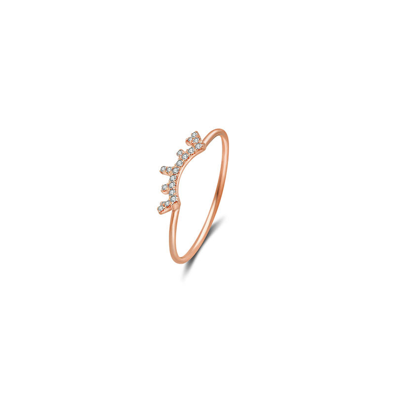 18k Gold Eyelash Shape Diamond Ring - Genevieve Collection