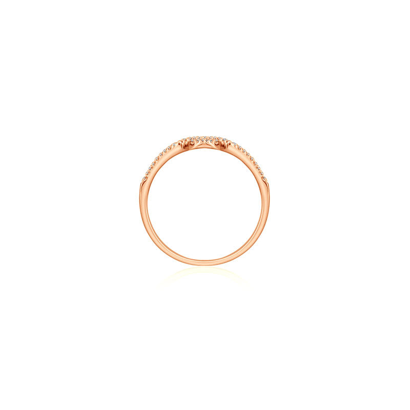 18k Gold Rhombus Shape Diamond Ring - Genevieve Collection