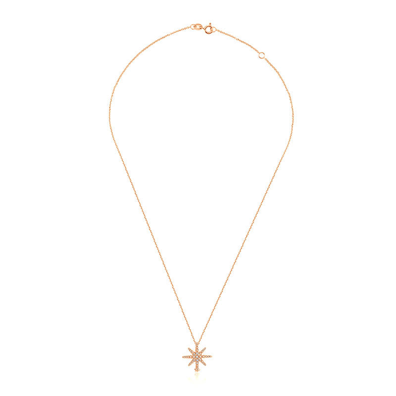 18k Gold 2 ways Star Diamond Necklace - Genevieve Collection