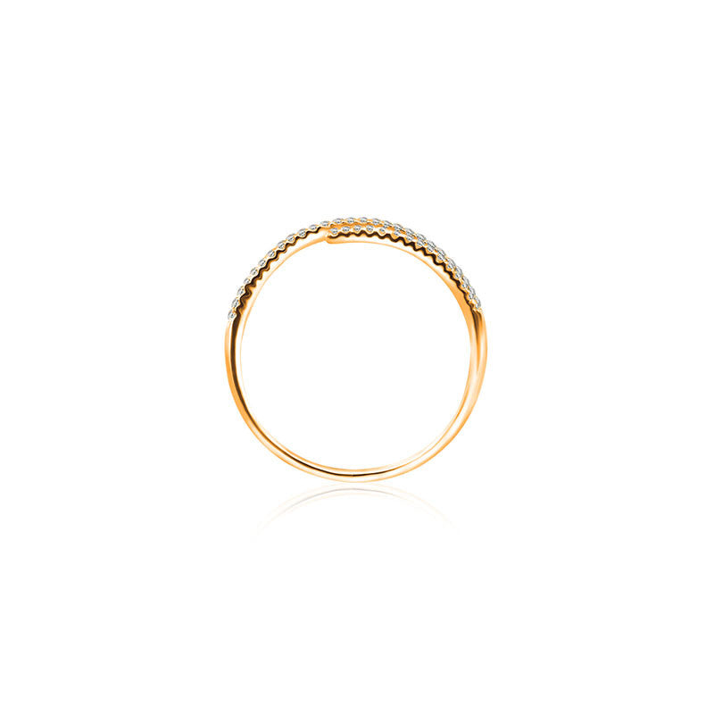 18k Gold Spring Shape Diamond Ring - Genevieve Collection