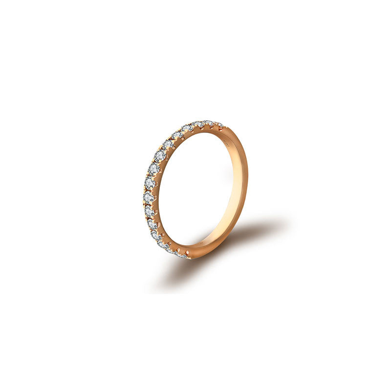 18k Gold Line Diamond Ring - Genevieve Collection