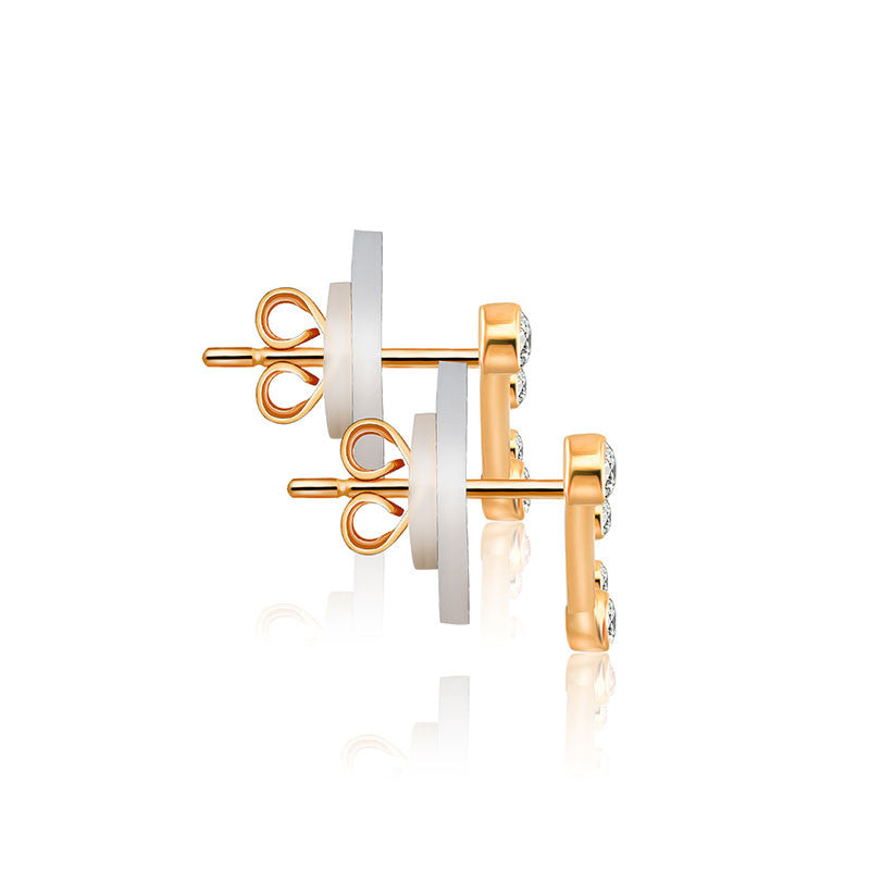 Capricorn Zodiac Constellation Earring 18k Gold & Diamond - Genevieve Collection
