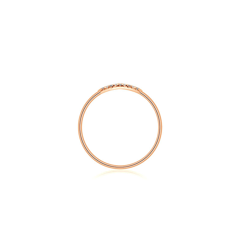 18k Gold Eyelash Shape Diamond Ring - Genevieve Collection