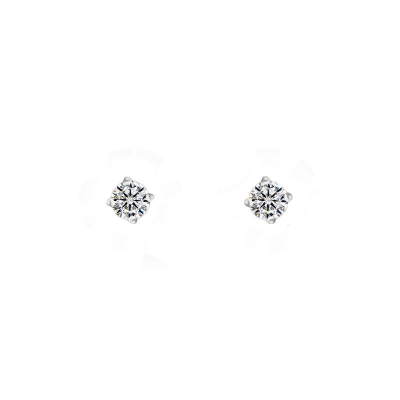 18k Gold Diamond Stud Earring - Genevieve Collection