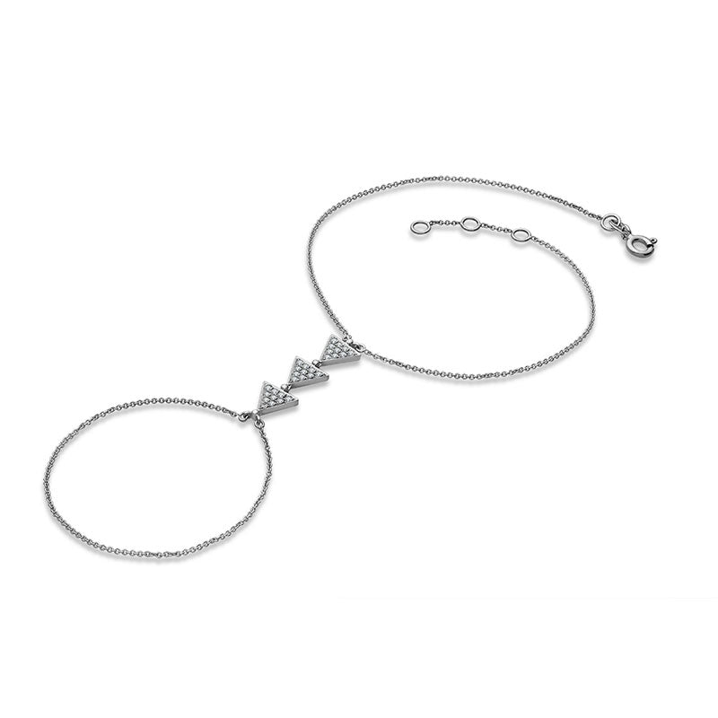 18k Gold Arrow Shape 2 Way Diamond Bracelet - Genevieve Collection