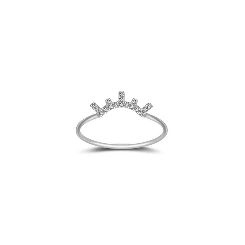18k Gold Eyelash Shape Diamond Ring - Genevieve Collection