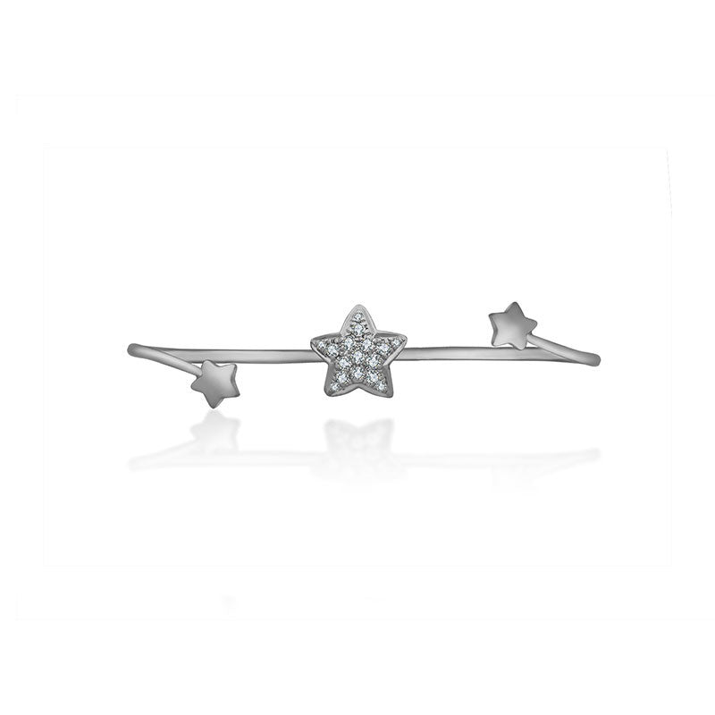 18k Gold Starry Night Diamond Double Ring - Genevieve Collection